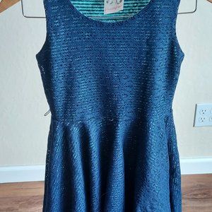 Girls Dark Blue Summer Dress